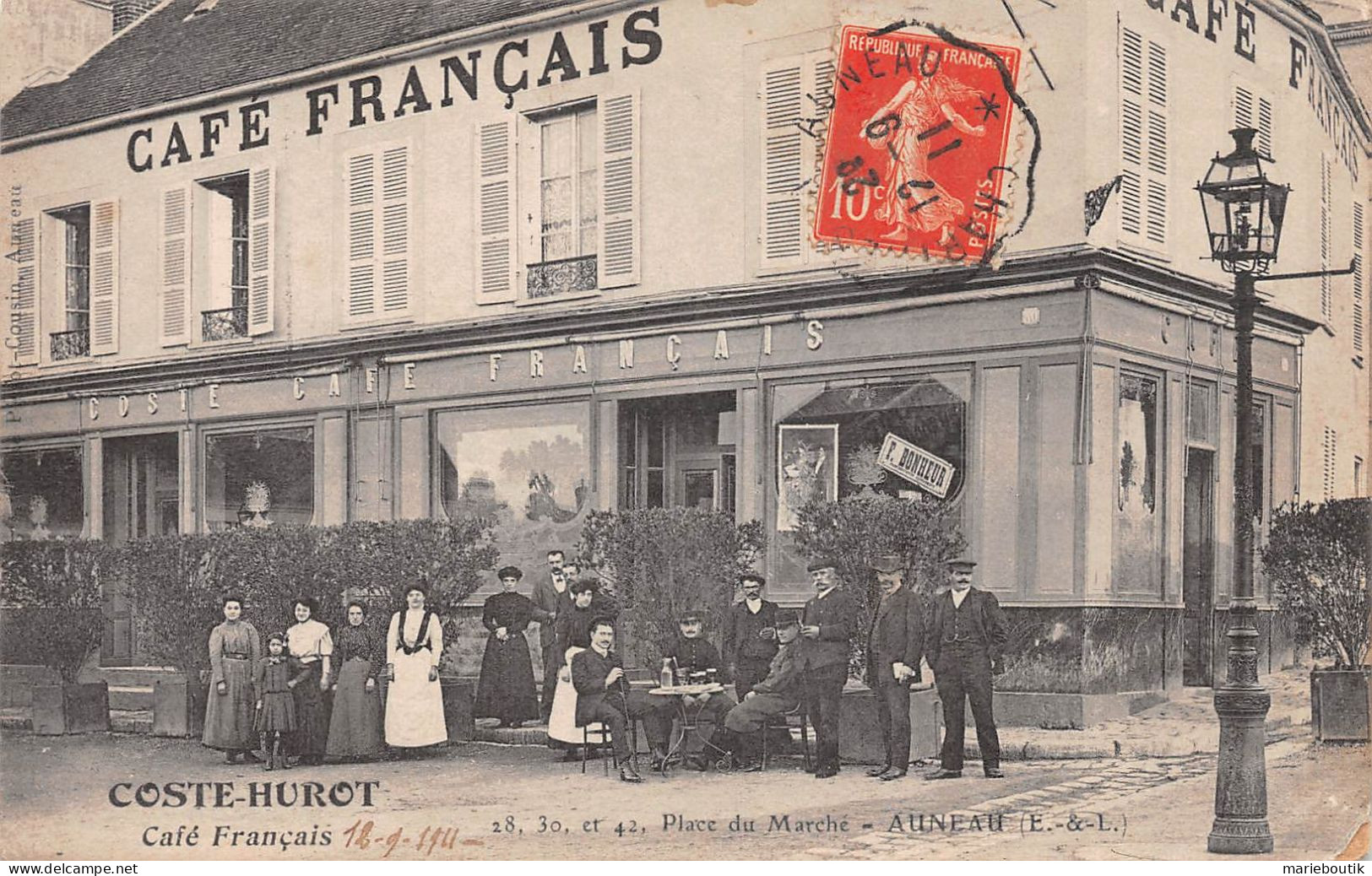 Auneau – Café Français – Coste-Hurot – Place Du Marché  - Auneau