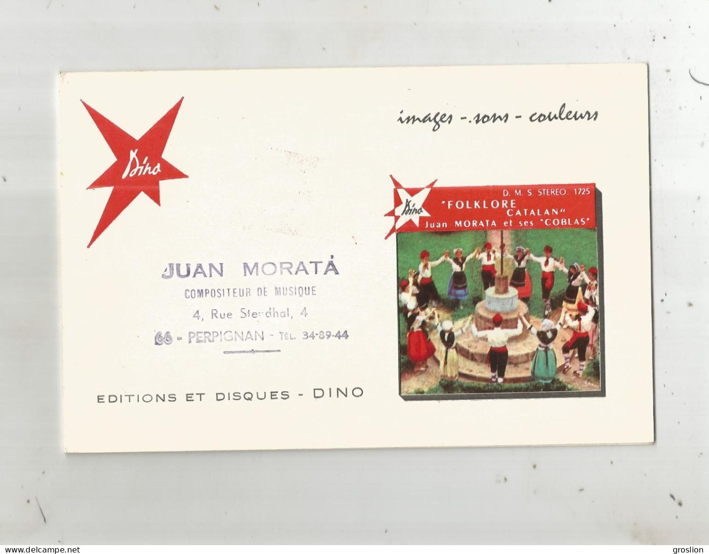 JUAN MORATA (1899 1977)AUTEUR COMPOSITEUR CHEF D'ORCHESTRE CATALAN CARTE AVEC AUTOGRAPHE - Zangers & Muzikanten