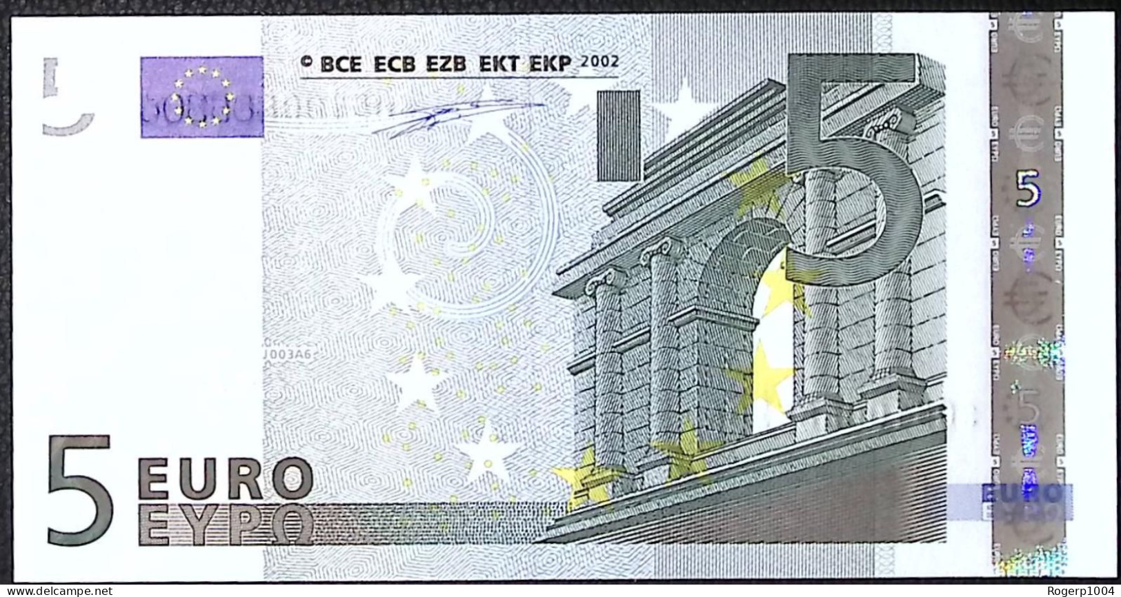 ITALIE/ITALIA * 5 Euros * 06/04/2002 * Etat/Grade NEUF/UNC * Tirage (S) J003 A6 - 5 Euro