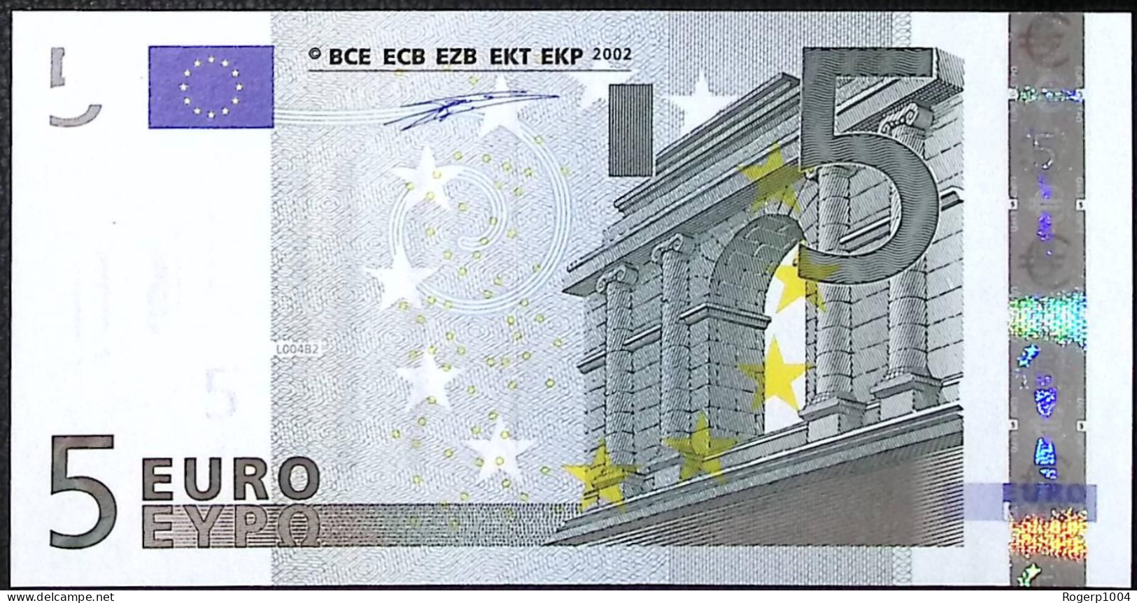 FRANCE * 5 Euros * 10/03/2002 * Etat/Grade NEUF/UNC * Tirage (U) L004 B2 - 5 Euro