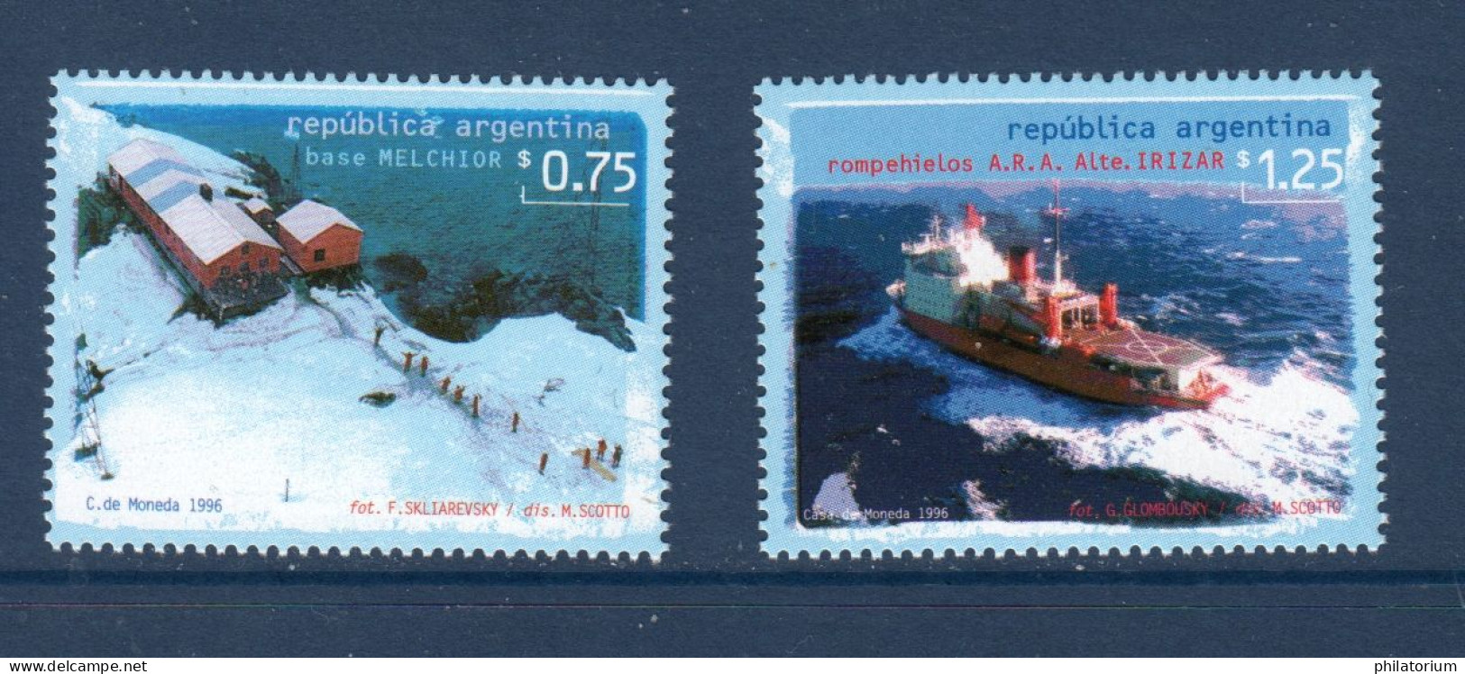 Argentina, Argentine, **, Yv 1953 H, J, Mi 2327, 2328, SG 2507, 2508, Station Melchior, Brise Glace "Almirante Irizar" - Unused Stamps