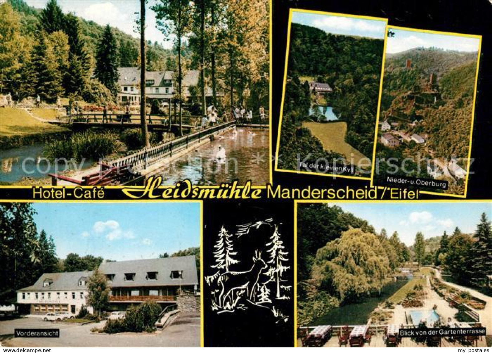 73164707 Manderscheid Eifel Hotel Cafe Heidsmuehle Niederburg Oberburg Tal Der K - Manderscheid