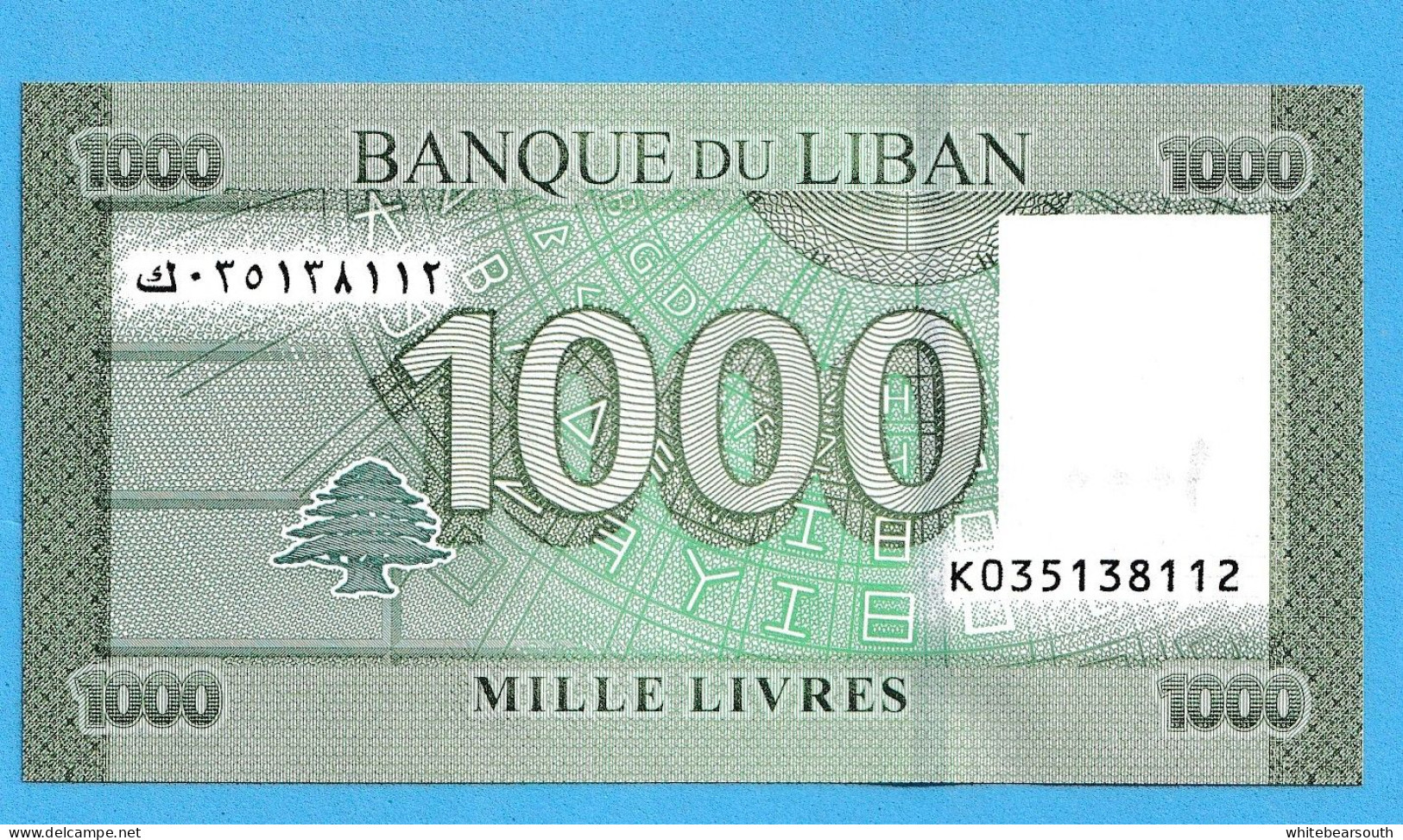 2021 ASIA LIBAN BANK 1000 LIVERS  BANKNOTE BILLETE UNCIRCULATED - Sonstige – Asien