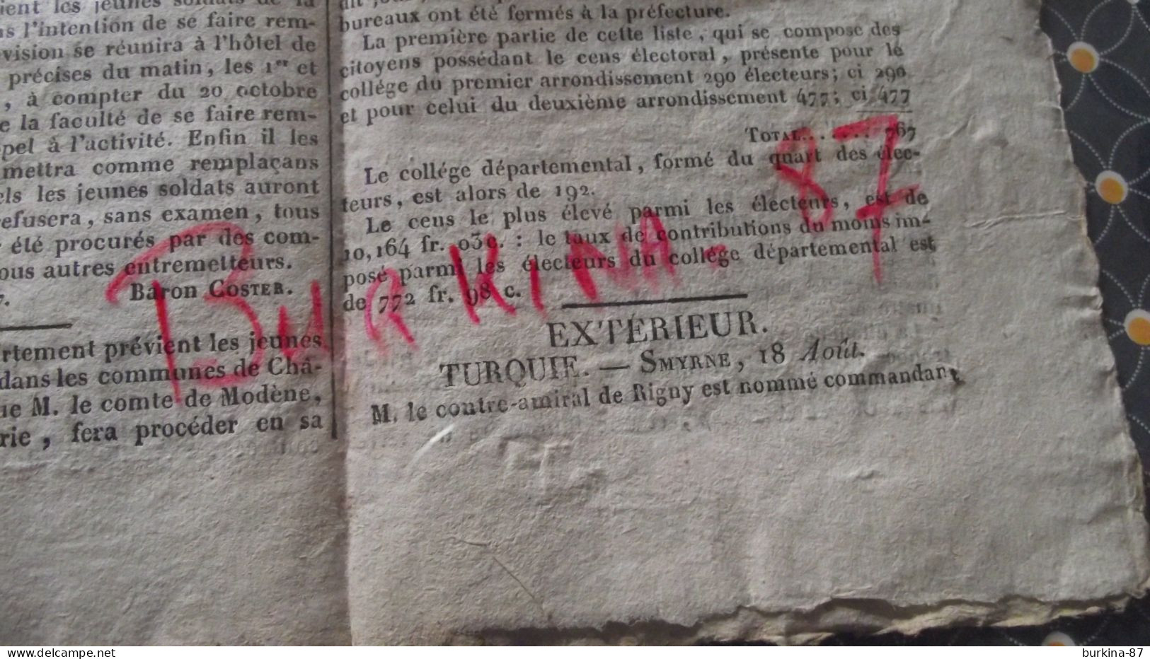 LES ANNALES DE LA HAUTE VIENNE, 1827, Journal Administratif Politique Littéraire  La Haute Vienne, Limoges, N°40 - 1800 - 1849