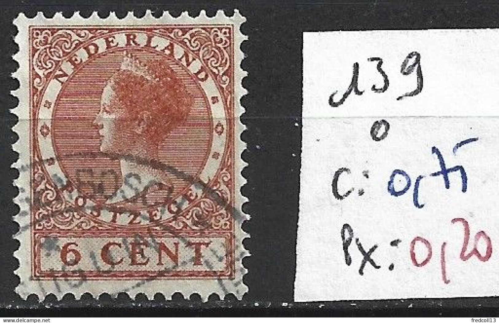 PAYS-BAS 139 Oblitéré Côte 0.75 € - Used Stamps