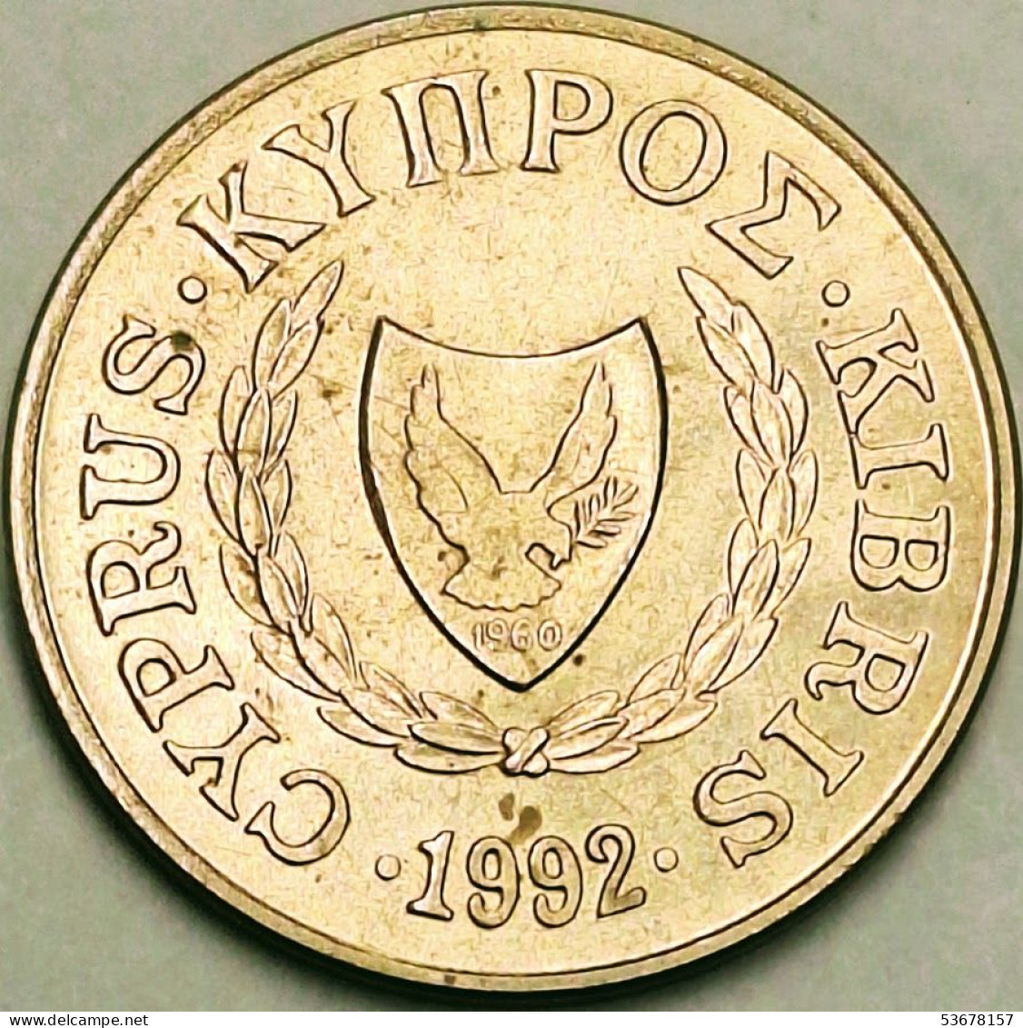 Cyprus - 2 Cents 1992, KM# 54.3 (#3602) - Chypre