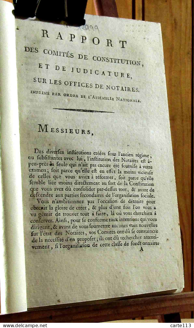 ANONYME - RAPPORT DES COMITES DE CONSTITUTION ET DE JUDICATURE SUR LES OFFICES - 1701-1800