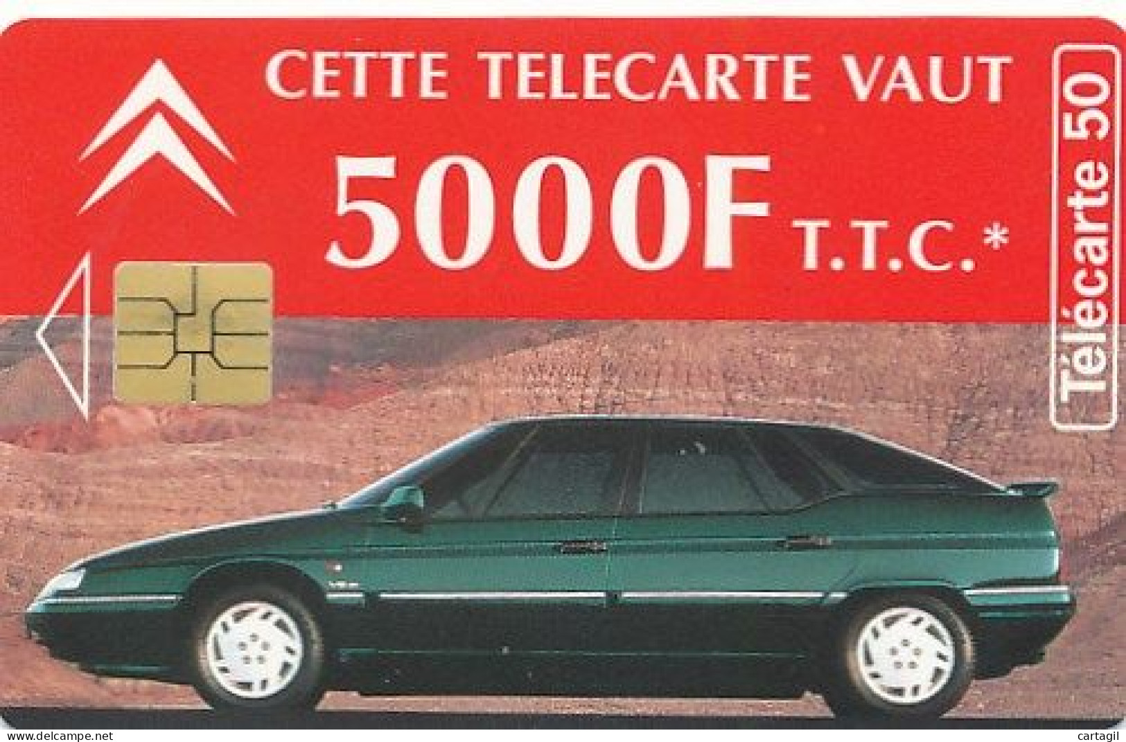 Télécarte France (09/94) Promo Citröen 5000 F  (visuel, Puce, état, Unités, Localisation  Etc Voir Scans) + Port - Ohne Zuordnung