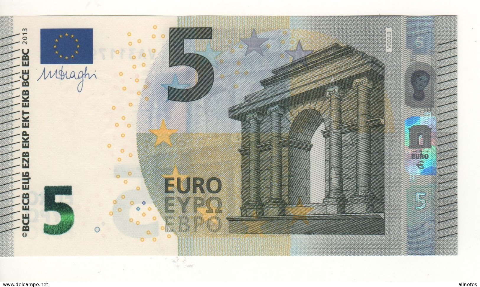 5 EURO  "Spain"  DRAGHI    V 002 J3   VA3117915218     /  FDS - UNC - 5 Euro