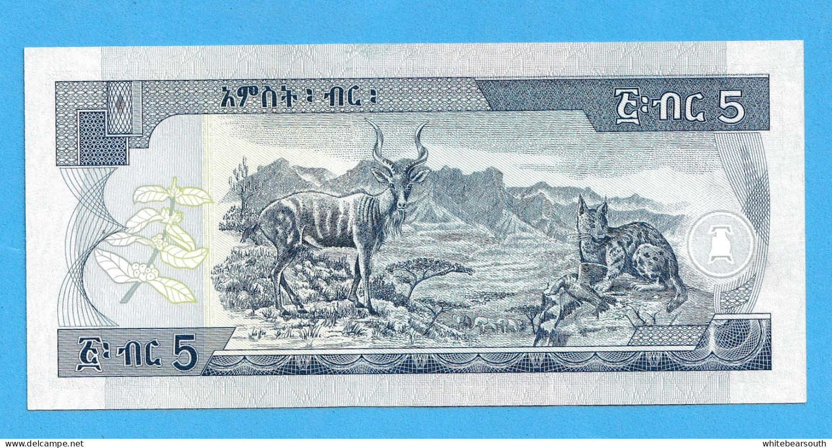 2017  Africa  Ethiopia BANKNOTE 5 BIRR UNC BANKNOTE FROM ETHIOPIA BILLETE UNCIRCULATED - Other - Africa