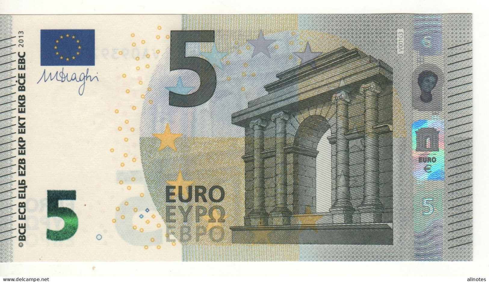 5 EURO  "Spain"      DRAGHI    V 001 G3     VA0939757484     /  FDS - UNC - 5 Euro