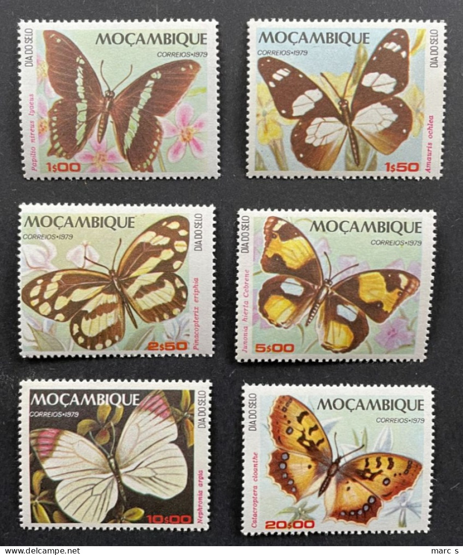 MOZAMBIQUE - 1979 - NEUF**/MNH - Série Complète Mi 731 /736 - YT 725 / 730 - BUTTERFLIES PAPILLONS - Mozambique