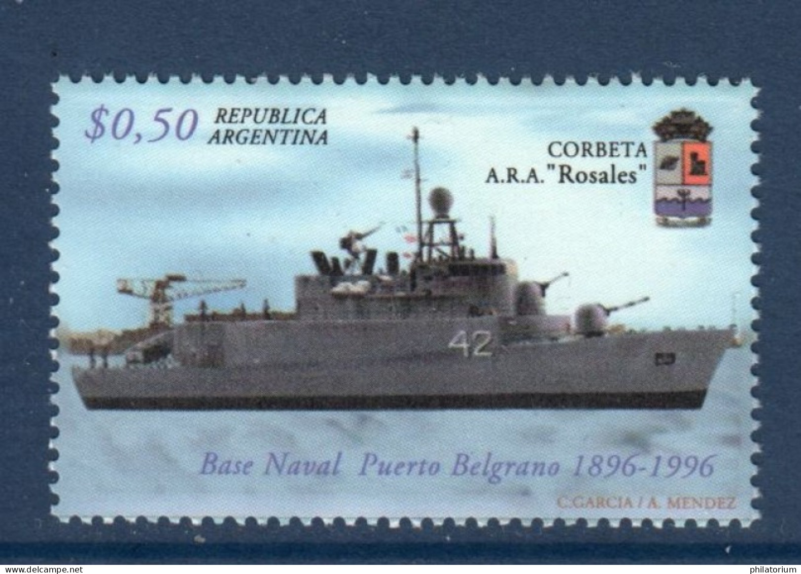 Argentina, Argentine, **, Yv 1956, Mi 2335, SG 2494, Corvette "Rosales", - Ungebraucht