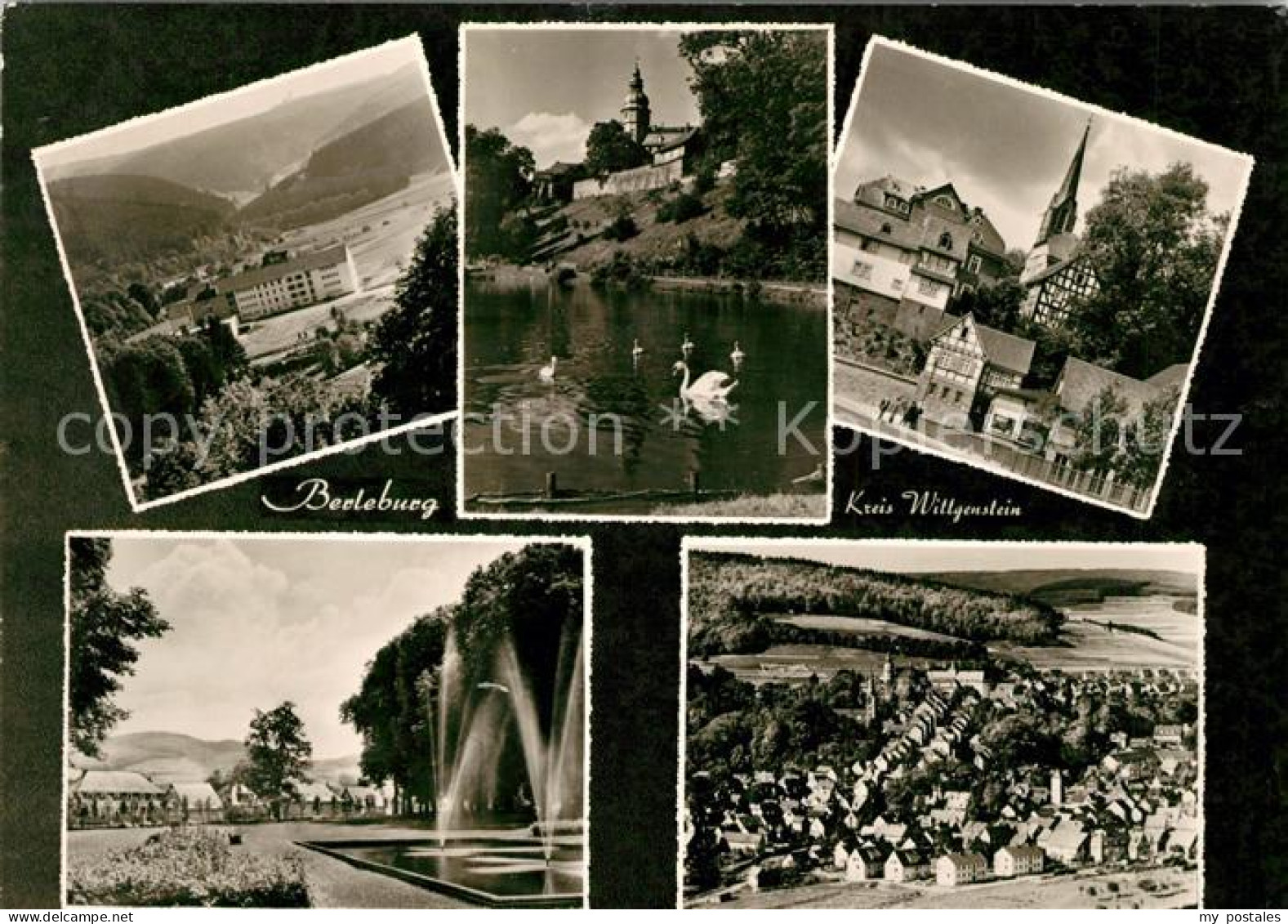 73163914 Berleburg Bad Kurklinik Panorama Fontaenen Kirche Berleburg Bad - Bad Berleburg