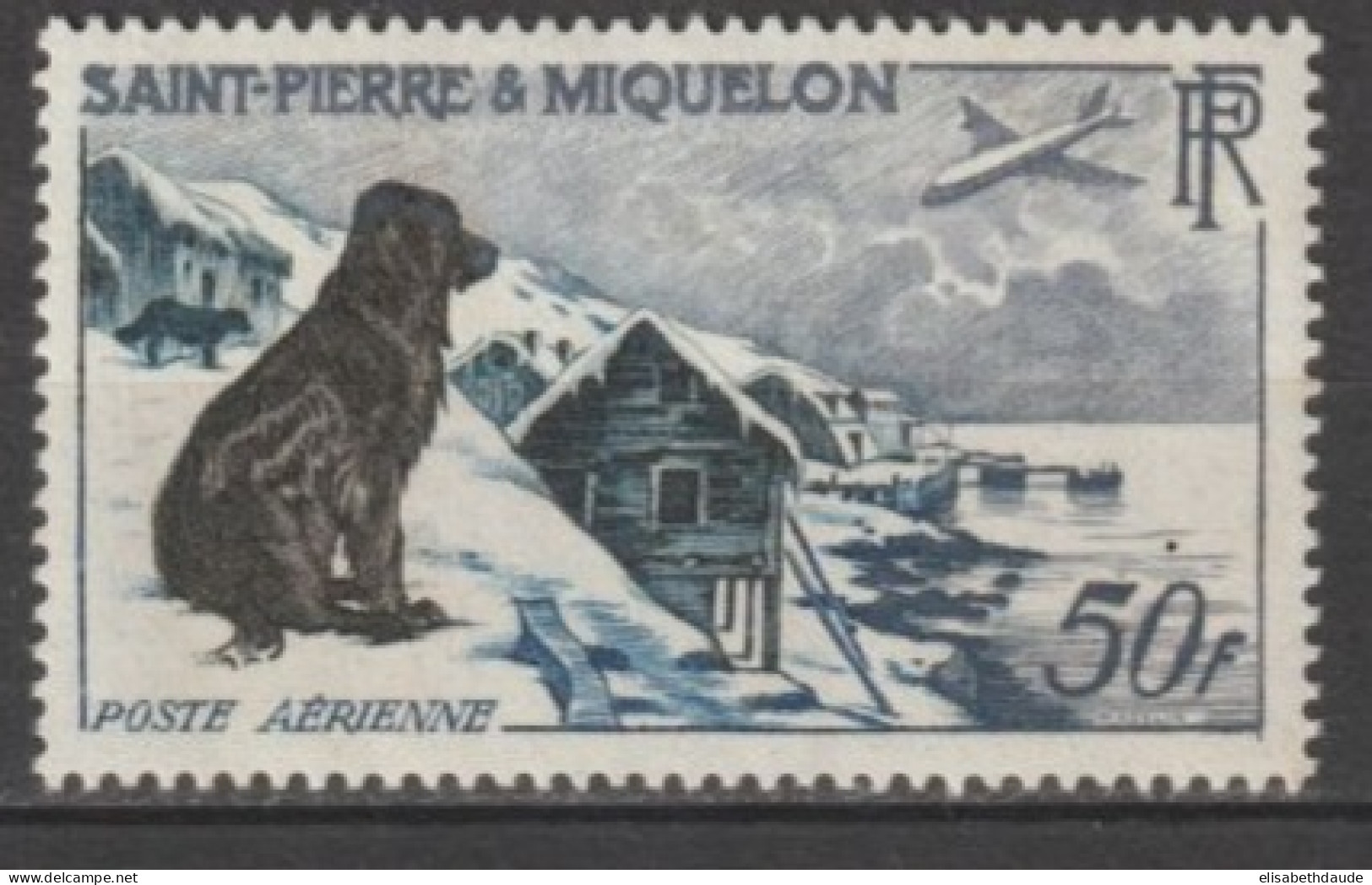 SPM - 1957 - POSTE AERIENNE - YVERT N° 24 * MH - COTE = 63 EUR. - Unused Stamps
