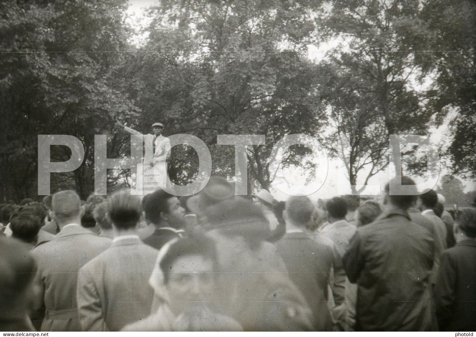 50s AFRICAN LEAGUE SPEAKERS CORNER HYDE PARK LONDON ENGLAND UK 35mm AMATEUR DIAPOSITIVE SLIDE Not PHOTO No FOTO NB3933 - Diapositives