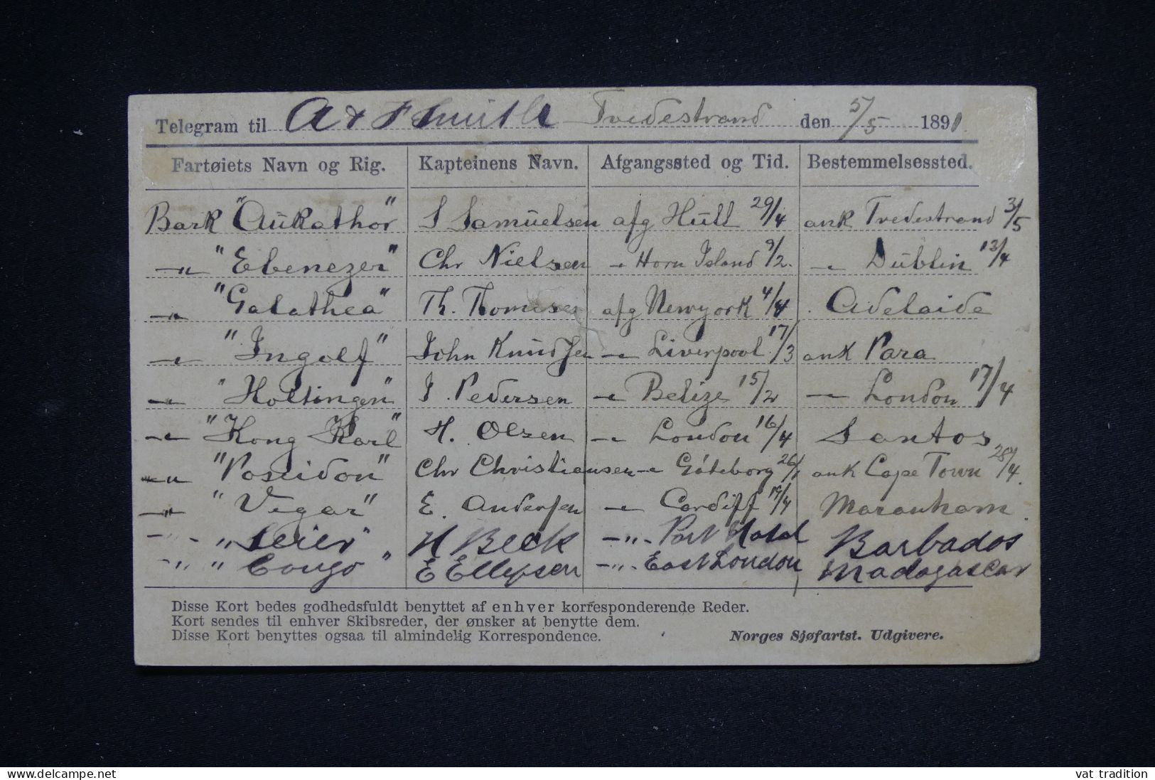 NORVEGE - Entier Postal Avec Repiquage Au Verso Pour Kristiania En 1891 - L 150261 - Enteros Postales