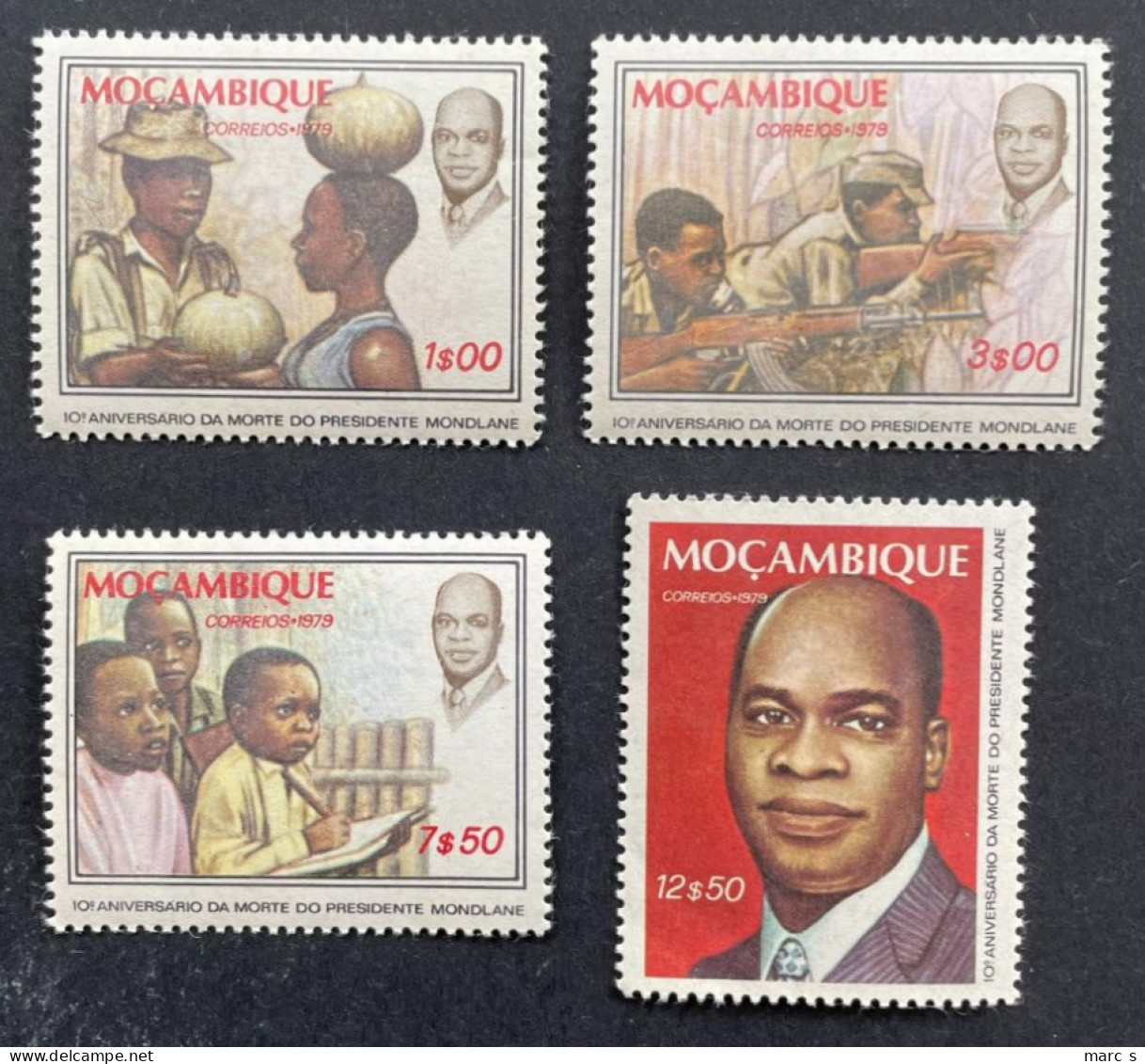 MOZAMBIQUE - 1979 - NEUF**/MNH - Série Complète Mi 677 / 680 - YT 673 / 676 - PRESIDENT MONDLANE - Mozambique