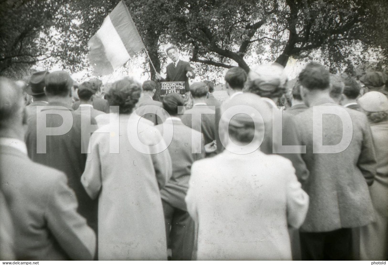 50s CONNOLLY ASSOSSIATION IRISH IRELAND SPEAKERS CORNER HYDE PARK LONDON ENGLAND UK 35mm SLIDE Not PHOTO No FOTO NB3934 - Diapositives