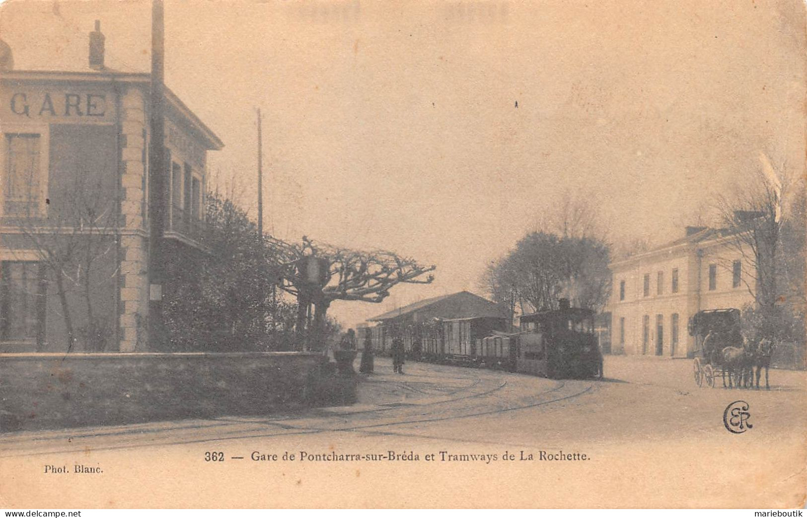 Pontcharra Sur Bréda – La Gare Et Tramways De La Rochette  - Pontcharra