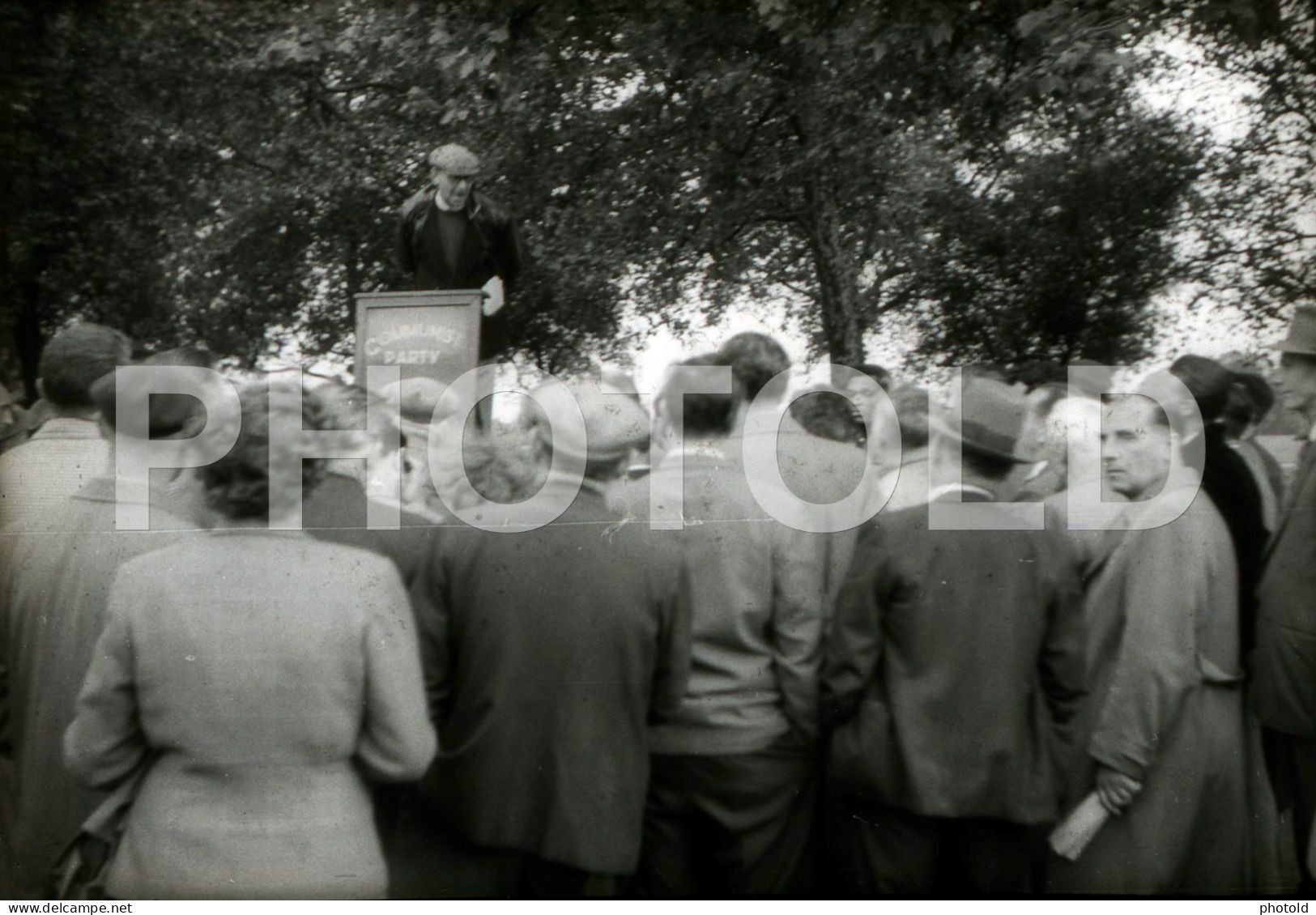 50s COMMUNIST PARTY SPEAKERS CORNER HYDE PARK LONDON ENGLAND UK 35mm AMATEUR DIAPOSITIVE SLIDE Not PHOTO No FOTO NB3935 - Diapositives