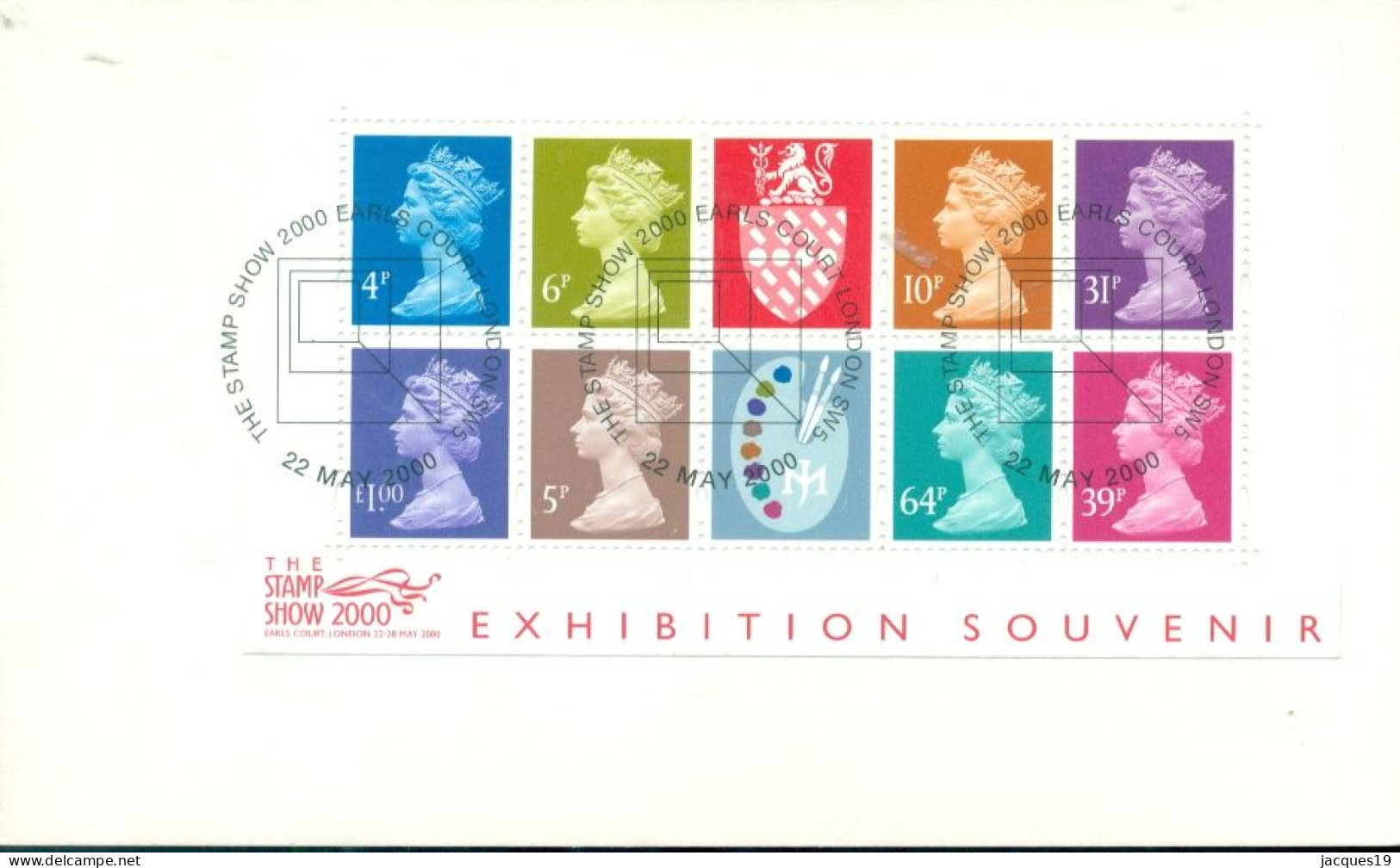 Great Britain 2000 Special Wallet Exhibition Souvenir Stamp Show With Sheets MS2146 MNH And Postmarked - Zonder Classificatie