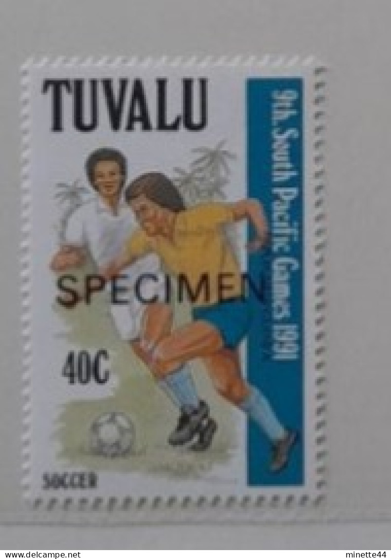 TUVALU 1991  MNH** SPECIMEN  FOOTBALL FUSSBALL SOCCER CALCIO FOOT FUTBOL VOETBAL FUTEBOL - Unused Stamps