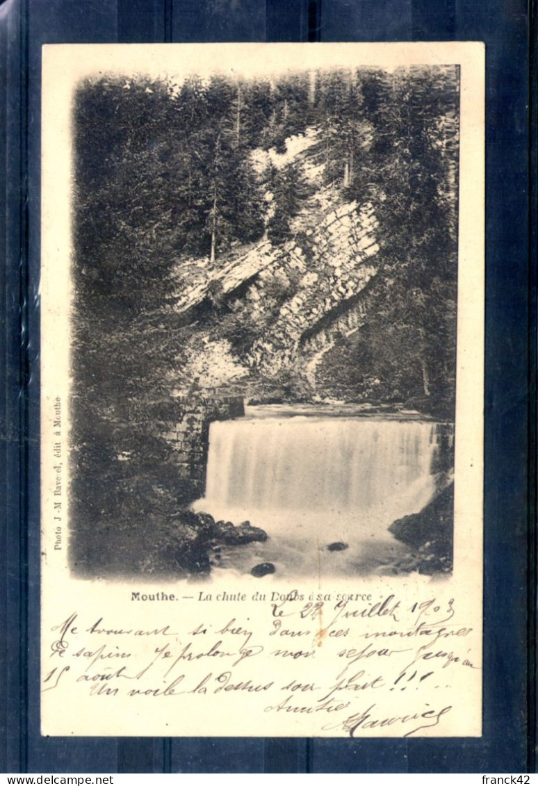 25. Mouthe. La Chute Du Doubs à Sa Source - Mouthe