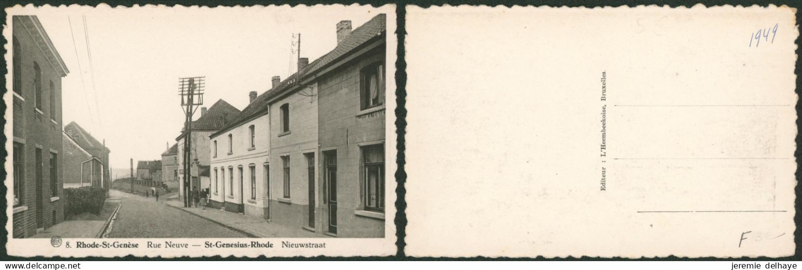 Carte Postale - Rhode-St-Genèse / St-Genesius-Rhode : Rue Neuve (ALBERT N°8) - Rhode-St-Genèse - St-Genesius-Rode