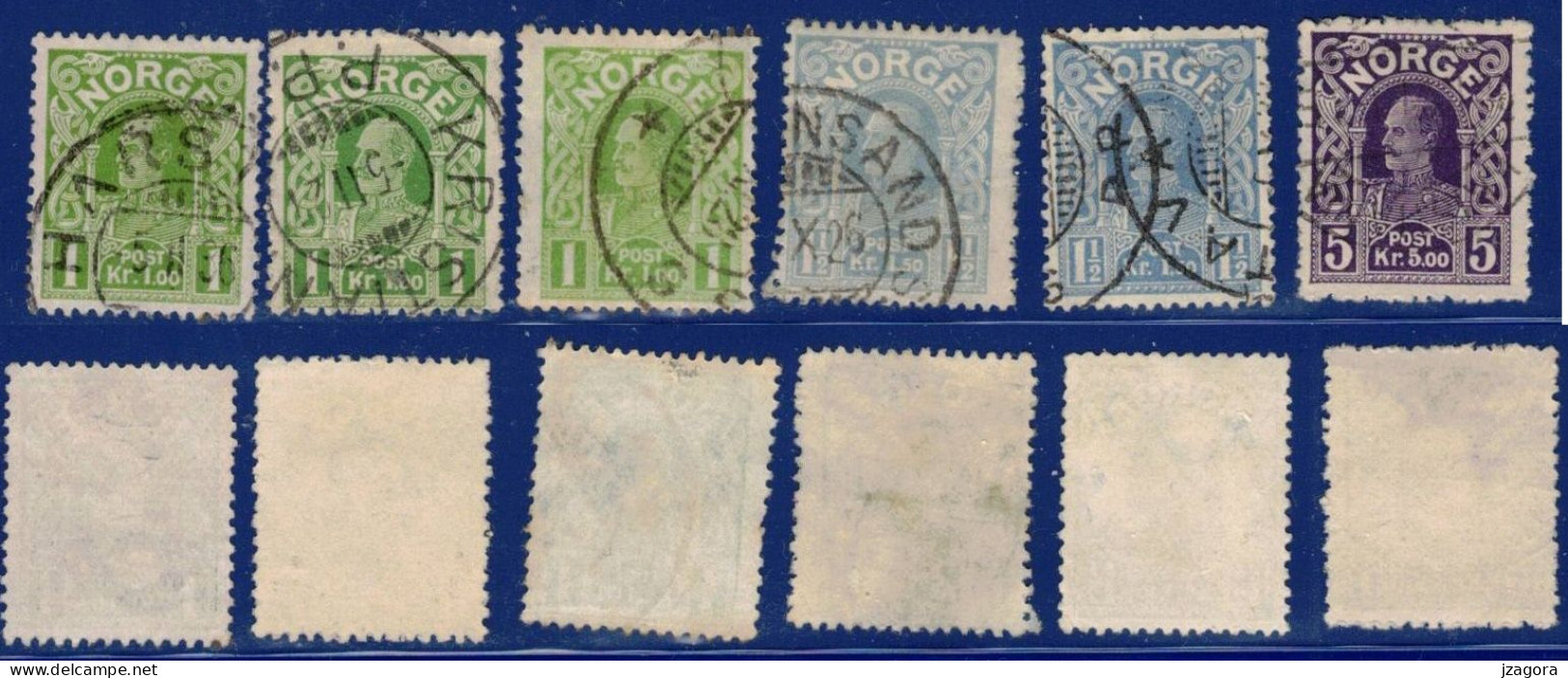 KING ROI KÖNIG HAAKON VII NORWAY NORGE NORWEGEN NORVÈGE 1910 Mi 89 90 92 FACIT 96 97 99 - Used Stamps