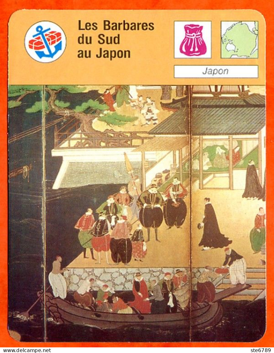 Les Barbares Du Sud Au Japon  Bateaux Fiche Illustrée Cousteau  N° 872 - Boats