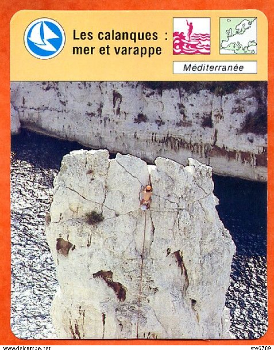 Les Calanques Mer Et Varappe  Méditerranée Sport Fiche Illustrée Cousteau  N° 2166 - Sport