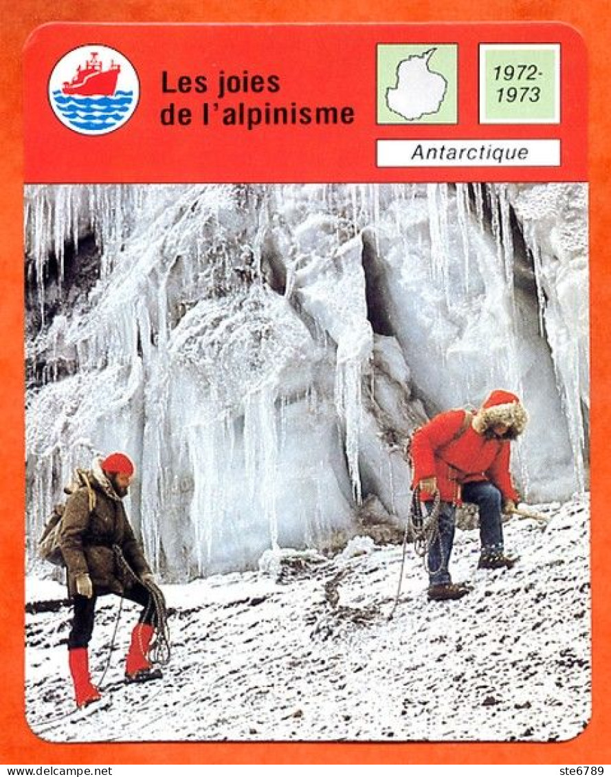 Les Joies De L'alpinisme Antarctique Fiche Illustrée Cousteau  N° 2110 - Sport