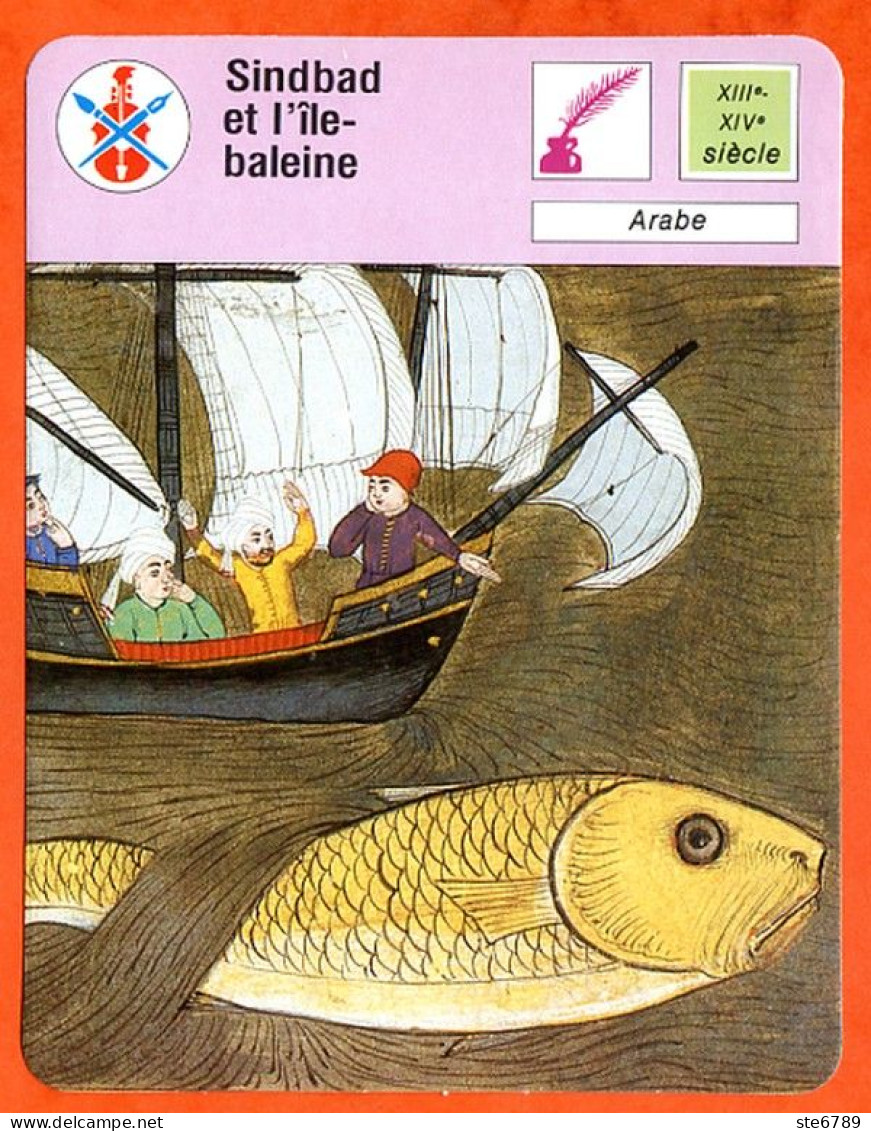 Sindbad Et L'ile Baleine Fiche Illustrée Cousteau  N° 2959 - Bateaux