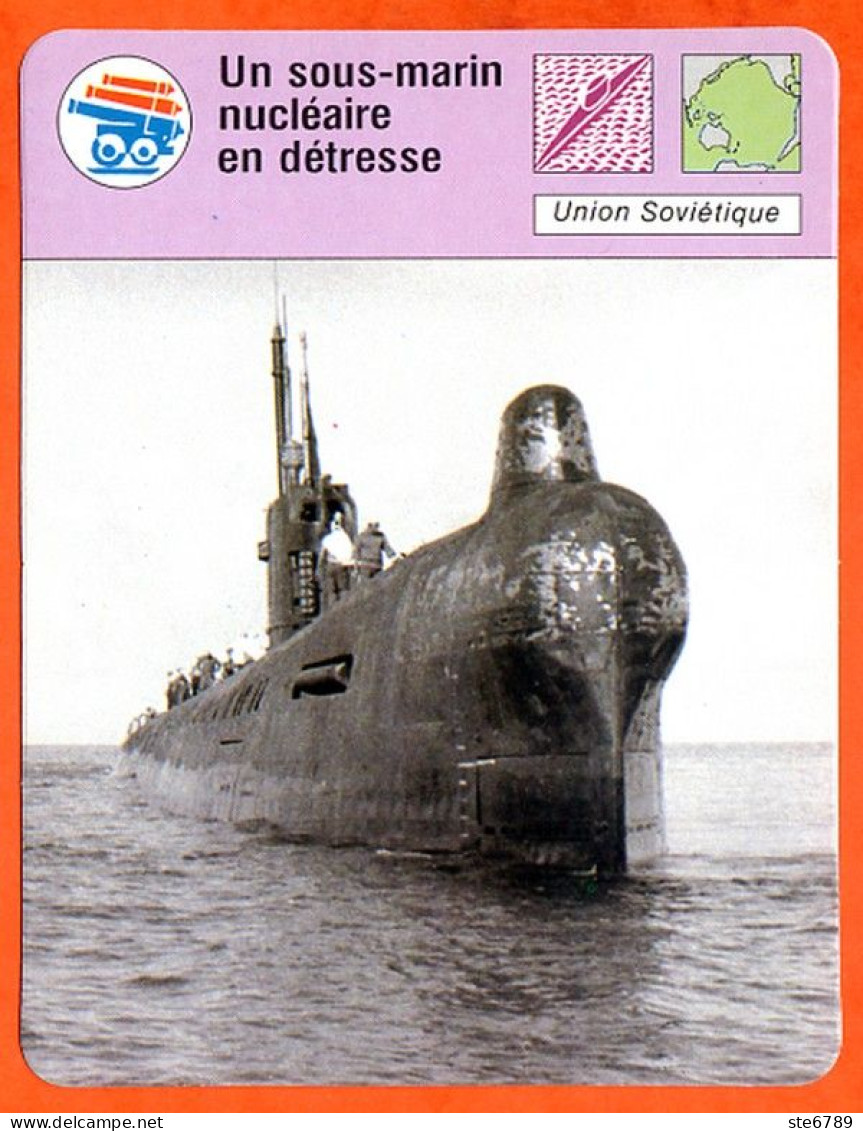 Un Sous Marin Nucléaire En Détresse Fiche Illustrée Cousteau  N° 2858 - Bateaux