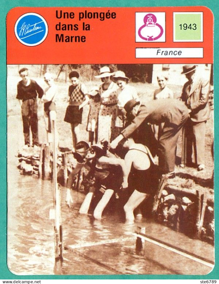 Une Plongée Dans La Marne Fiche Illustrée Cousteau N° 1002 - Sport