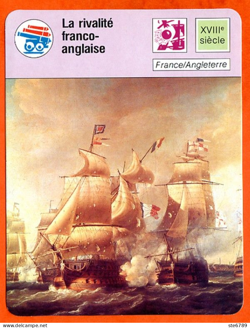 La Rivalité Franco Anglaise Fiche Illustrée Cousteau  N° 856 - Boats