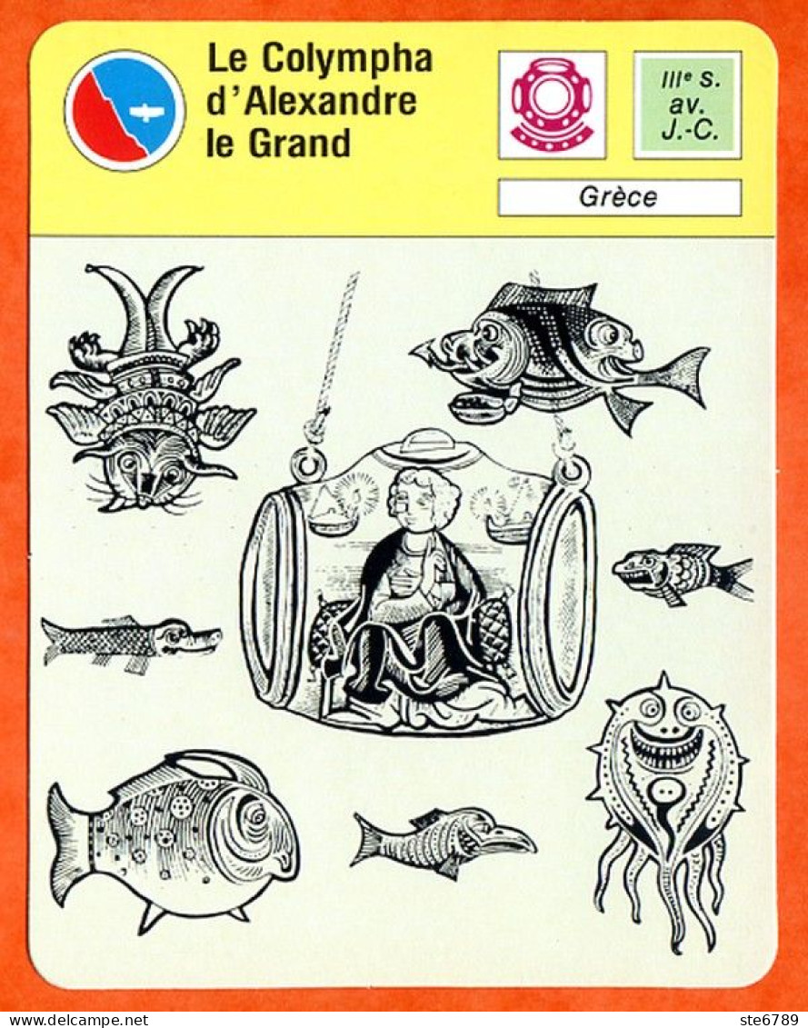 Le Colympha D&acute;Alexandre Le Grand Grèce  Sport Plongée Fiche Illustrée Cousteau  N° 1333 - Sport
