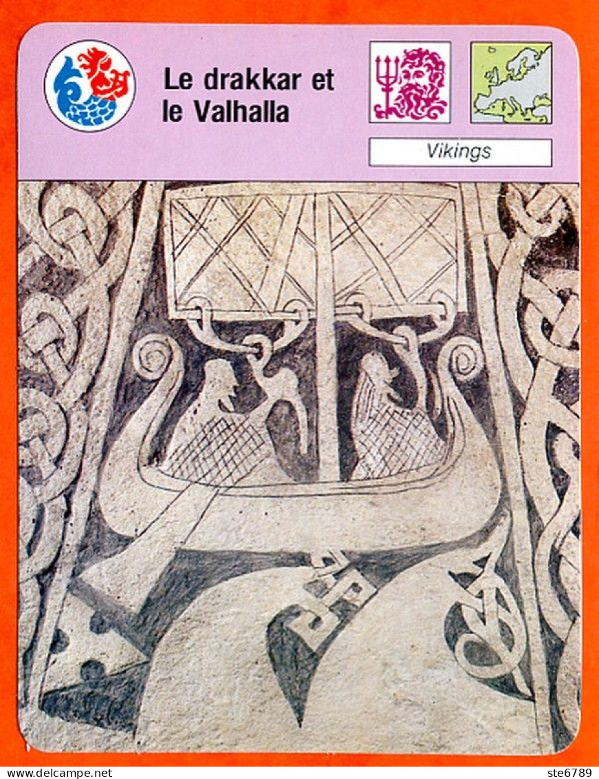Le Drakkar Et Le Valhalla Rêves Et Cauchemars Fiche Illustrée Cousteau N° 752 - Boats