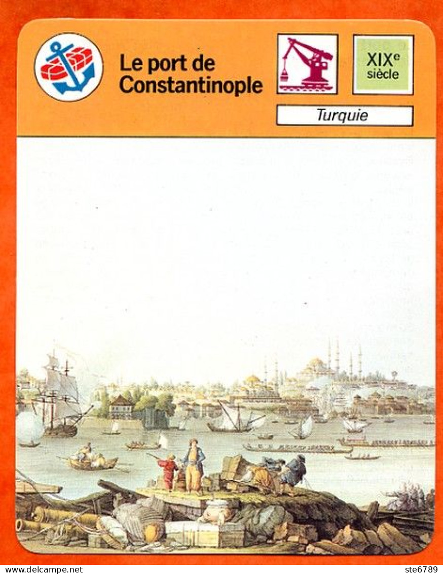 Le Port De Constantinople Turquie Fiche Illustrée Cousteau  N° 411 - Géographie