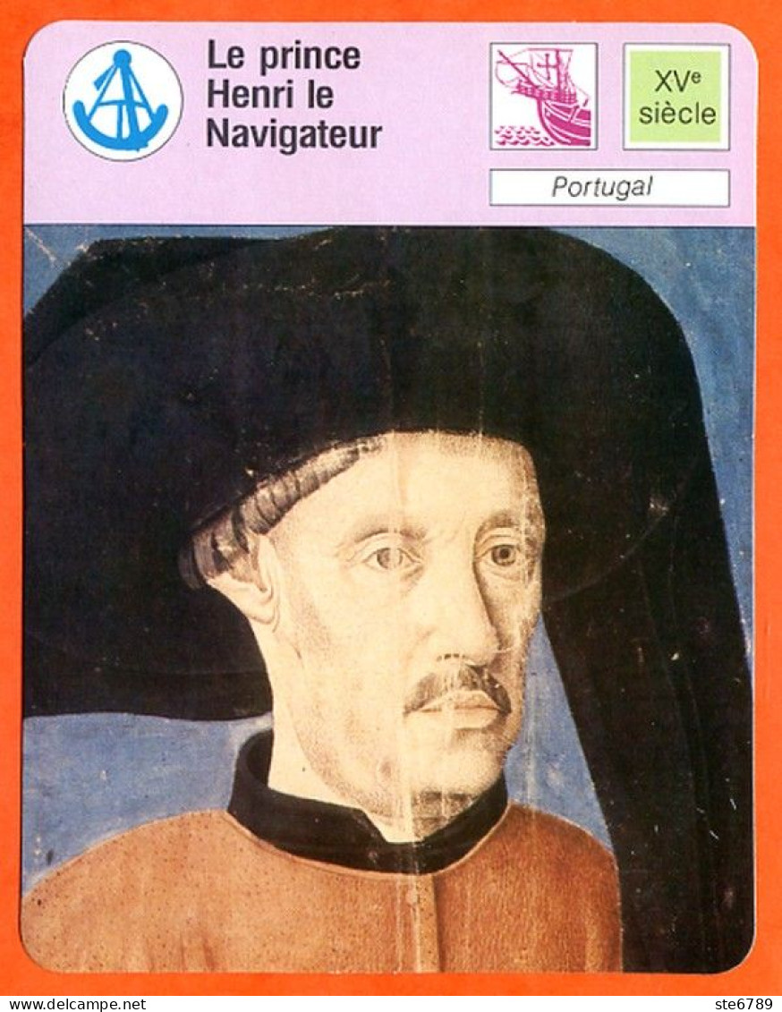 Le Prince Henri Le Navigateur Portugal  Explorations Et Découvertes Fiche Illustrée Cousteau N° 954 - Schiffe