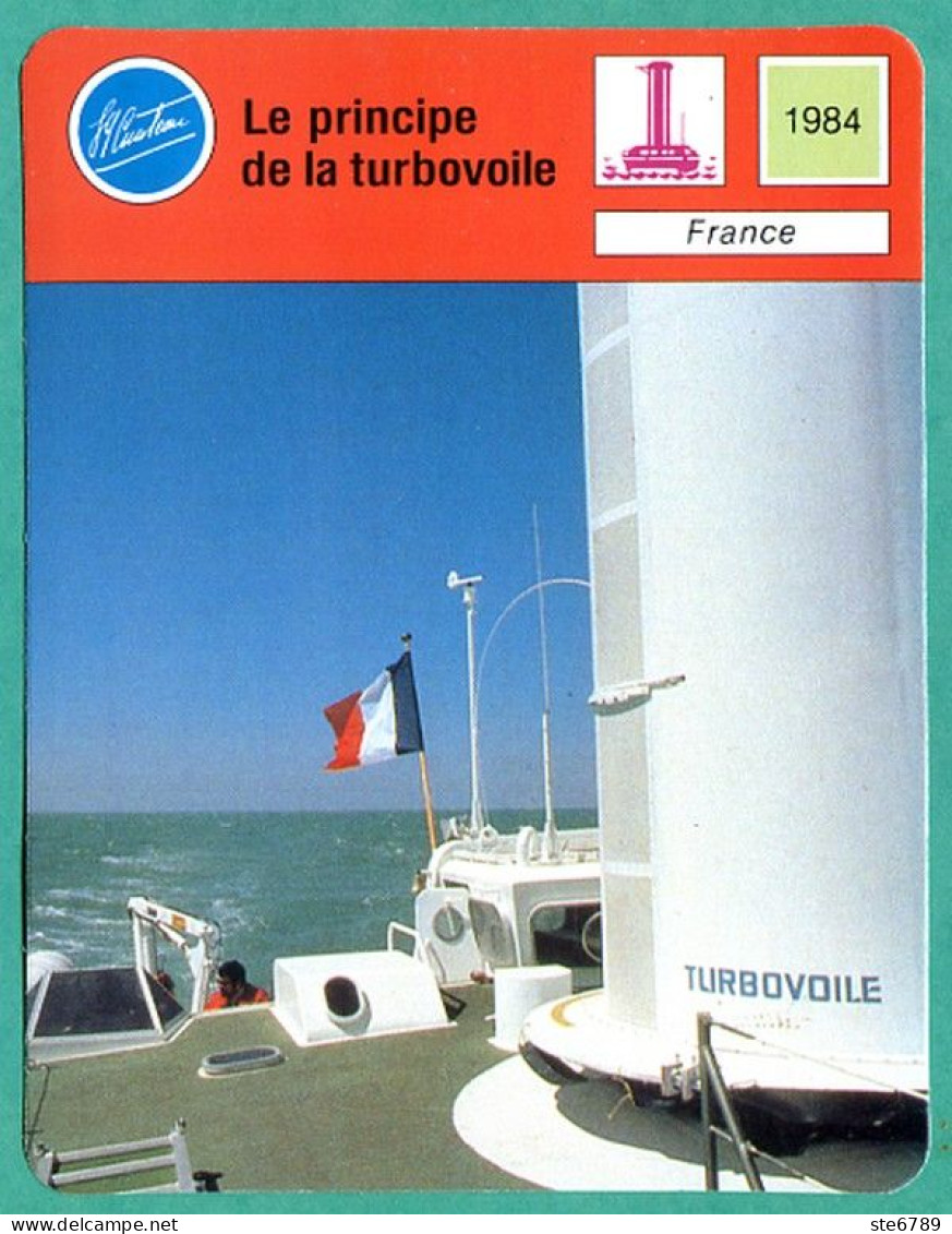 Le Principe De La Turbovoile  Bateau Fiche Illustrée Cousteau N° 1005 - Barche