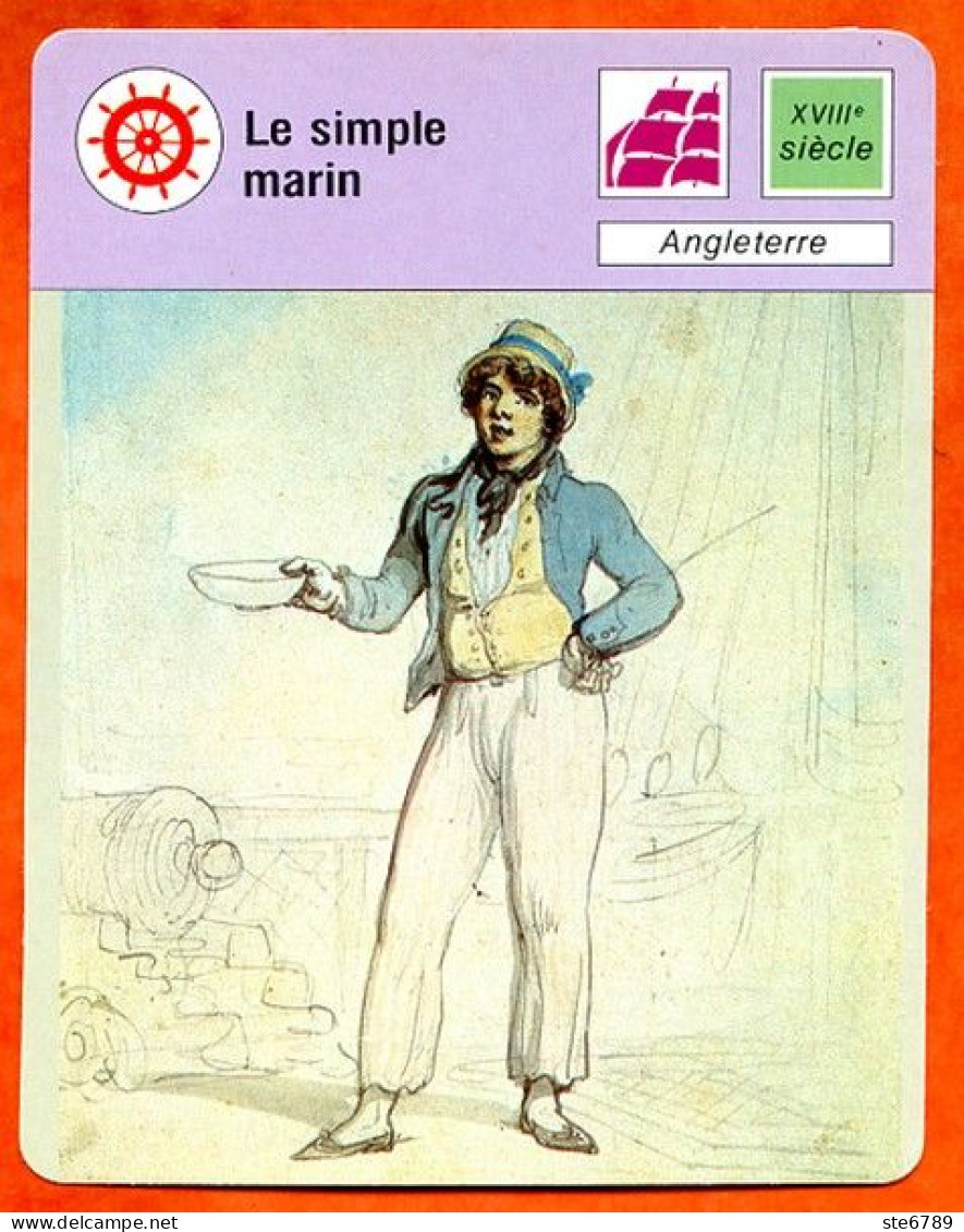 Le Simple Marin  Angleterre  Bateau   Histoire Des Bateaux Fiche Illustrée Cousteau  N° 1542 - Schiffe