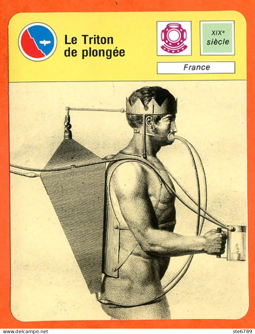 Le Triton De Plongée Fiche Illustrée Cousteau  N° 3034 - Sport