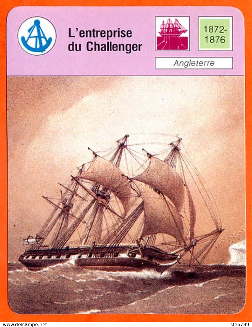 L'entreprise Du Challenger  Bateau Angleterre Fiche Illustrée Cousteau N° 760 - Bateaux