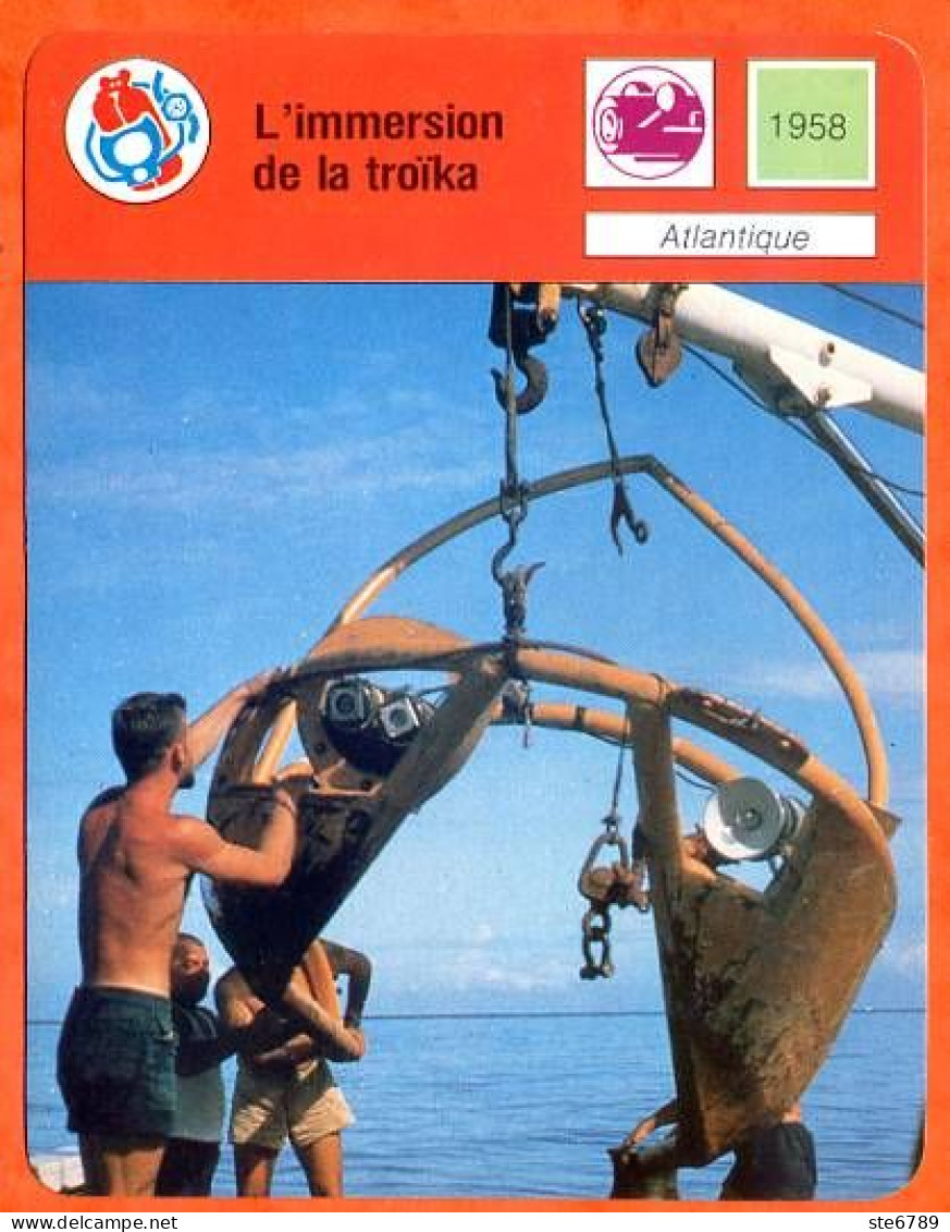 L'immersion De La Troïka 1958 Plongée Fiche Illustrée Cousteau N° 705 - Sport