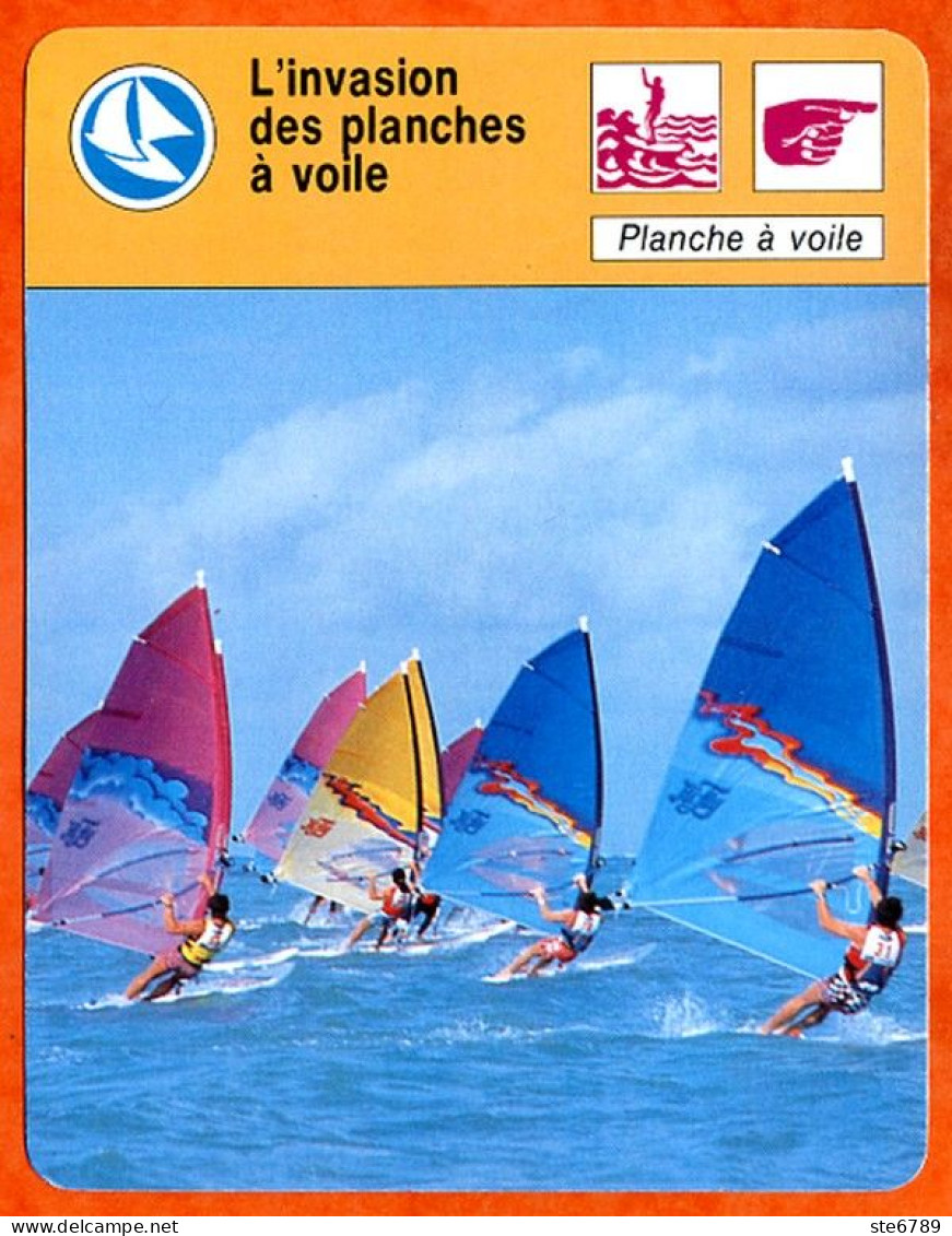 L'invasion Des Planches à Voile Fiche Illustrée Cousteau N° 05B13 - Barche