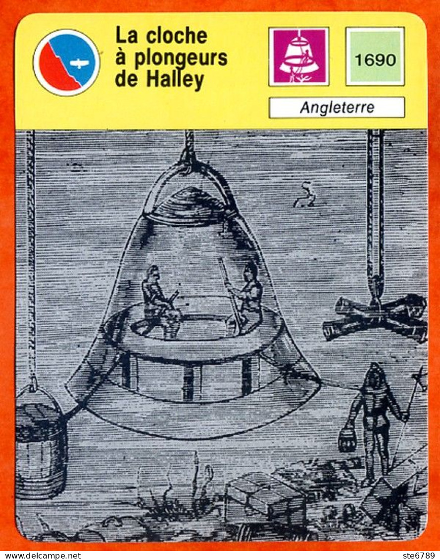 La Cloche à Plongeurs De Halley  Angleterre Sport Plongée Fiche Illustrée Cousteau  N° 59 - Sport