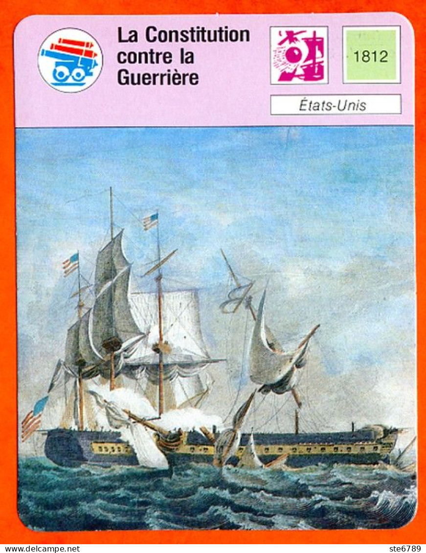 La Constitution Contre La Guerrière USA Fiche Illustrée Cousteau  N° 960 - Barche