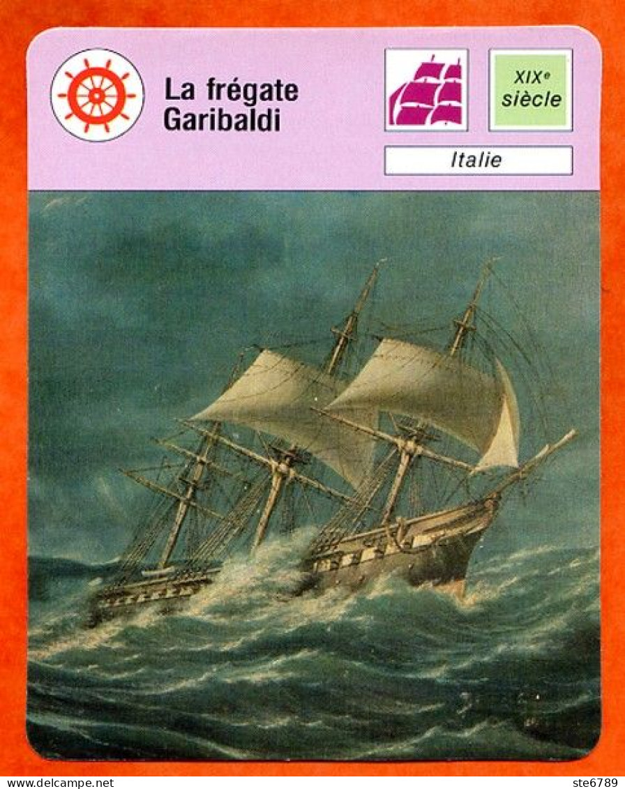 La Frégate Garibaldi Bateau Italie Fiche Illustrée Cousteau  N° 2253 - Boten
